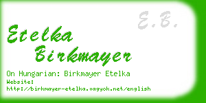 etelka birkmayer business card